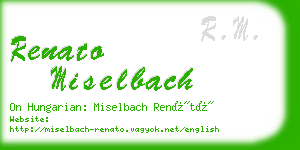 renato miselbach business card